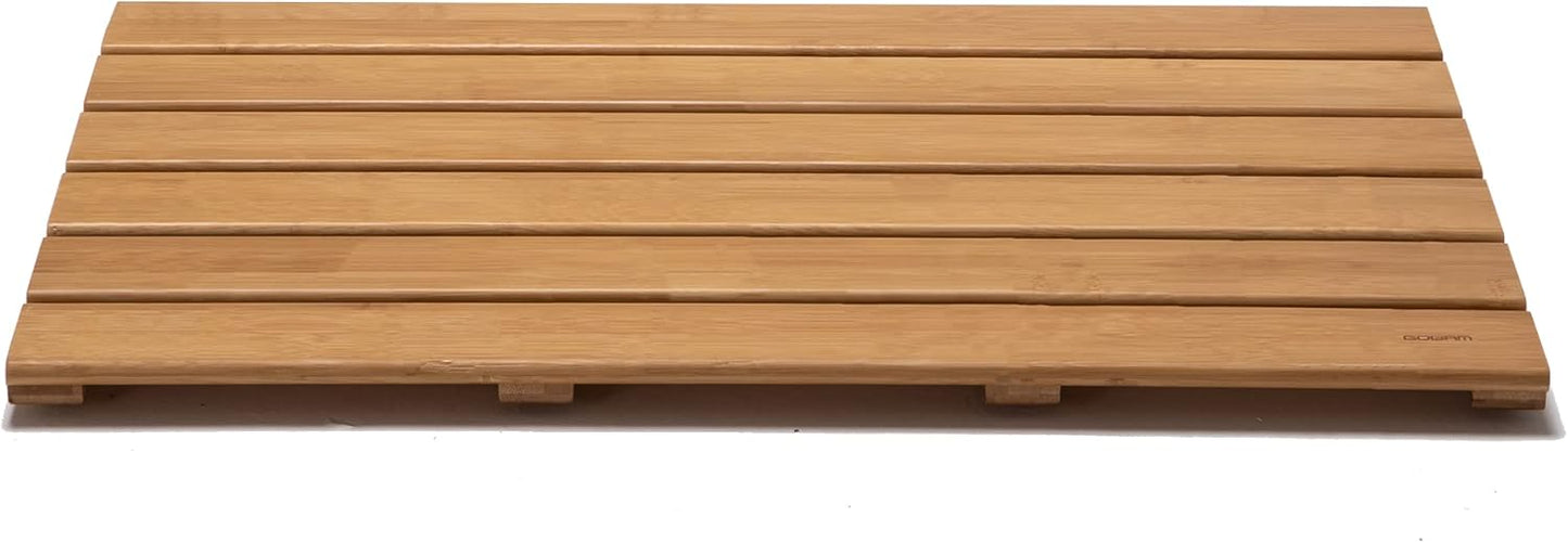 GOBAM Bamboo Bath Mat - Non-Slip, Waterproof, Large Size