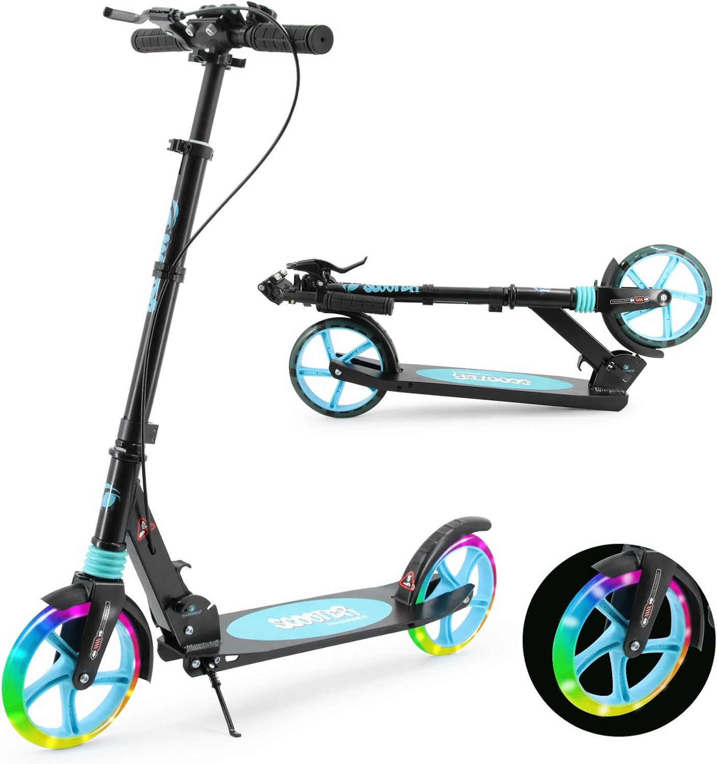 Lightweight Kick Scooter for Kids and Teens with Adjustable Height