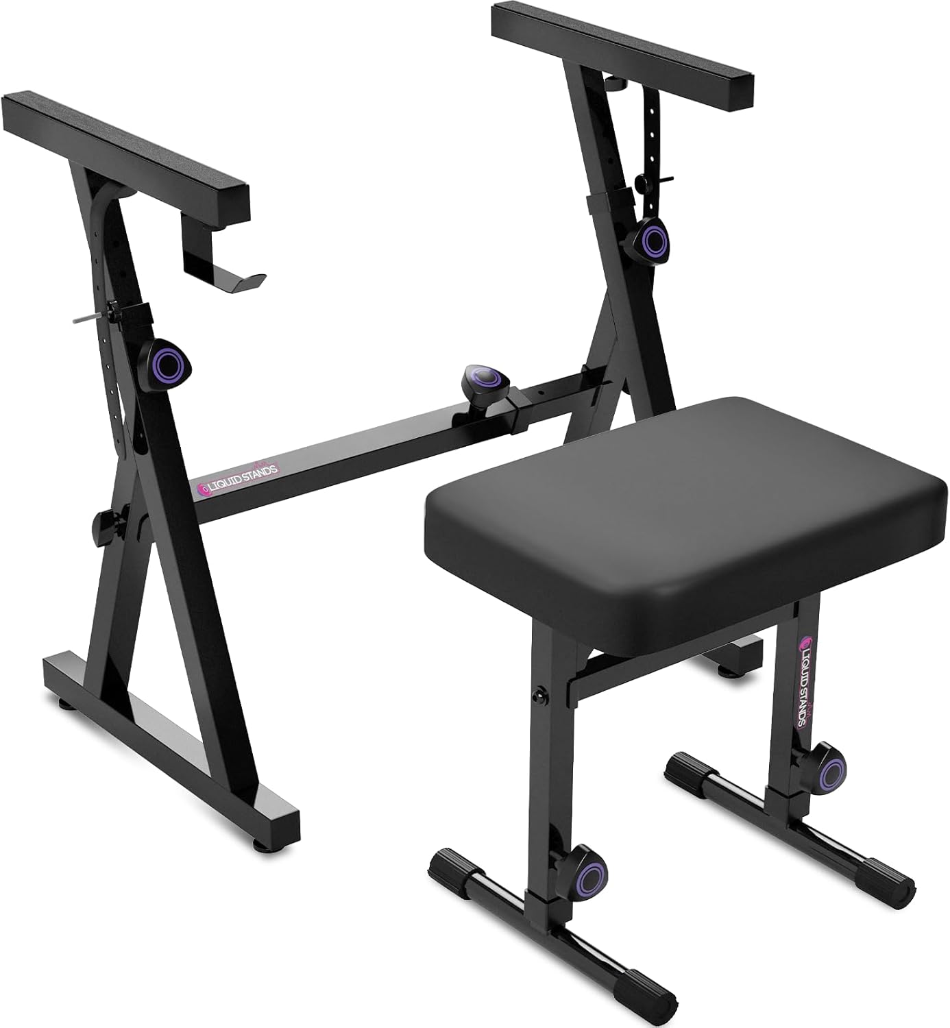 Adjustable Piano Stand & Seat Set for Electric Pianos