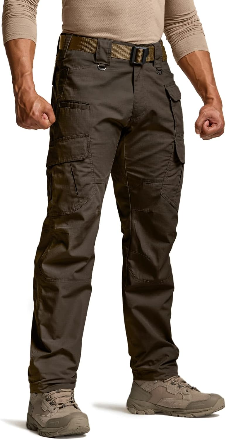 CQR Men's Tactical Pants - Lightweight Water Resistant Cargo Pants