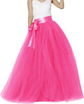 Womens Long Tulle Skirt PC05 - Puffy 5-Layer Party Tutu