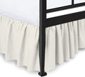 Ruffled Bed Skirt with Split Corners, Ivory Queen 18 in Drop
