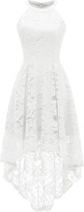 Dressystar Halter Lace Hi-Lo Cocktail Dress - Flattering (Style GC3H)