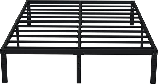 Heavy Duty Metal California King Bed Frame with Steel Slats