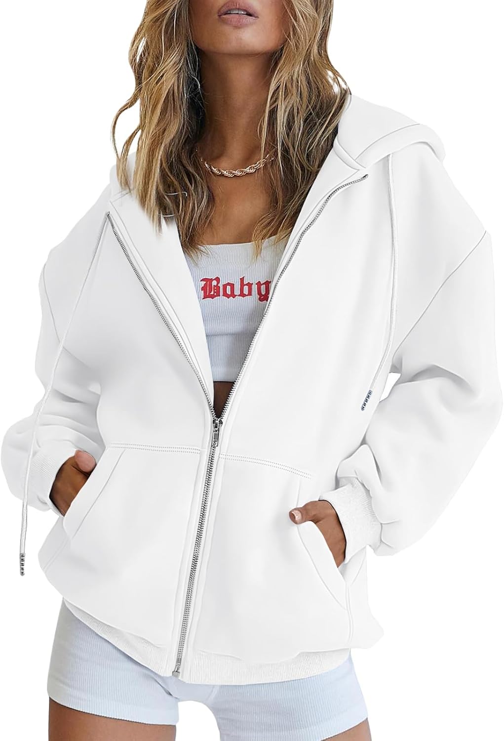 Trendy Queen Womens Zip Up Hoodies for Fall and Winter Style
