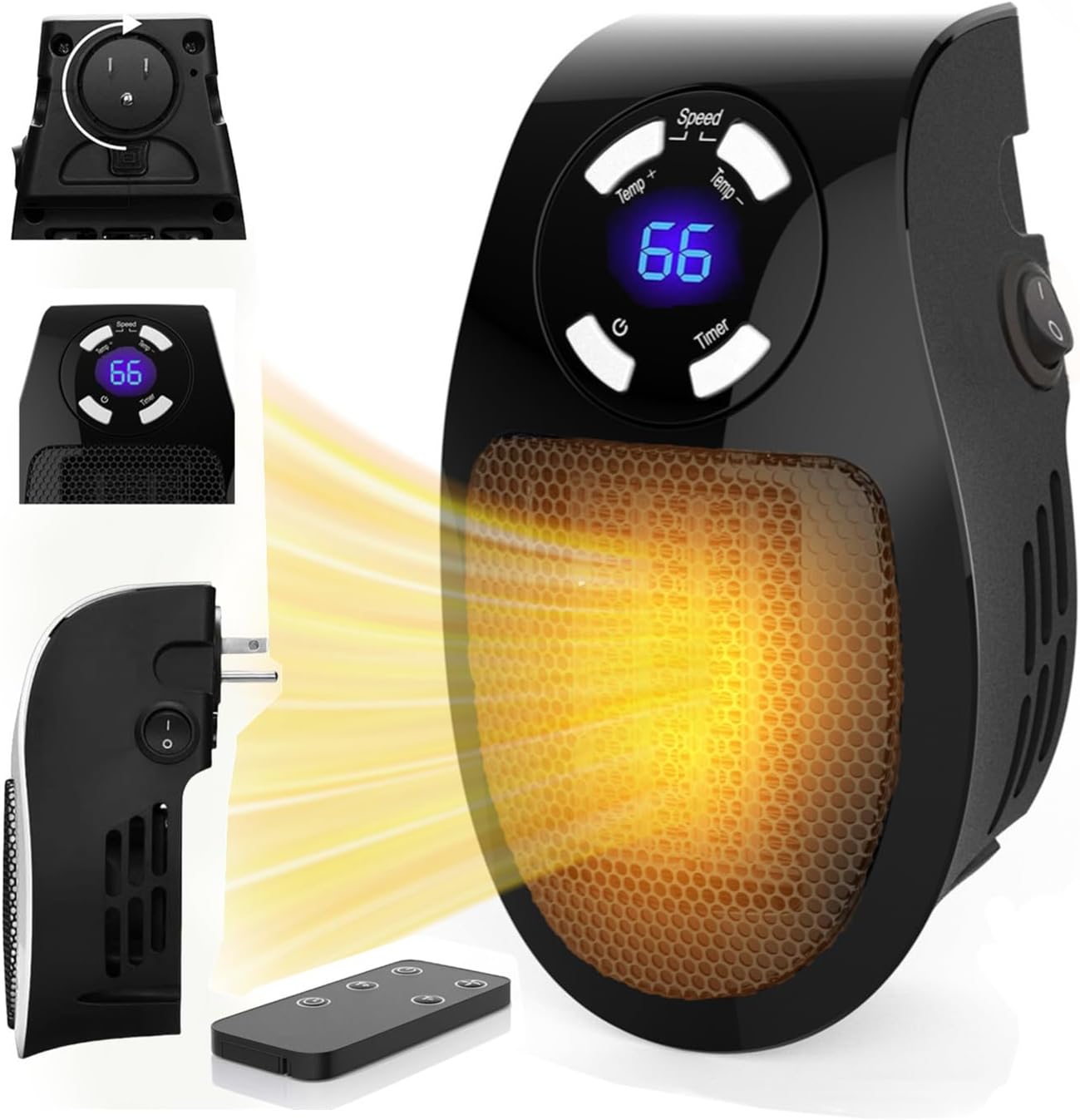 Remote 450W Smart Mini Heater - Compact & Efficient