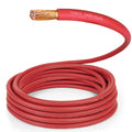 1/0 Gauge AWG 30 Ft Red Flexible Pure Copper Welding Cable - Heavy