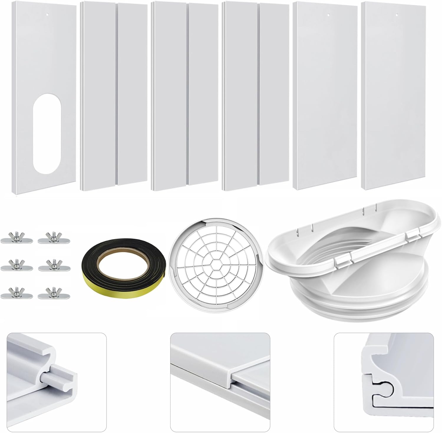 Universal Portable AC Vent Kit for Any Exhaust Hose! Boost Cooling Efficiency!