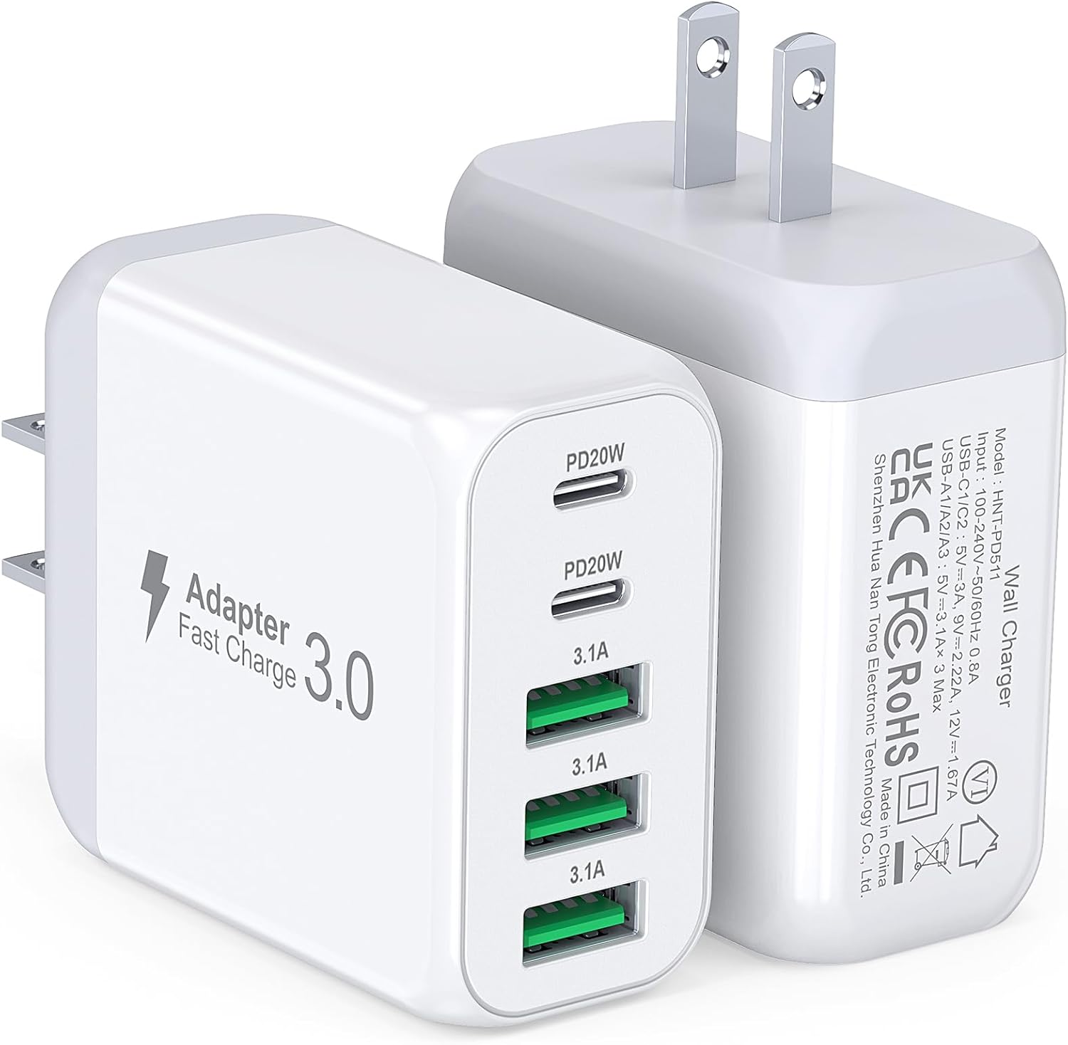 CSODINCE Fast Charge Wall Adapter Duo