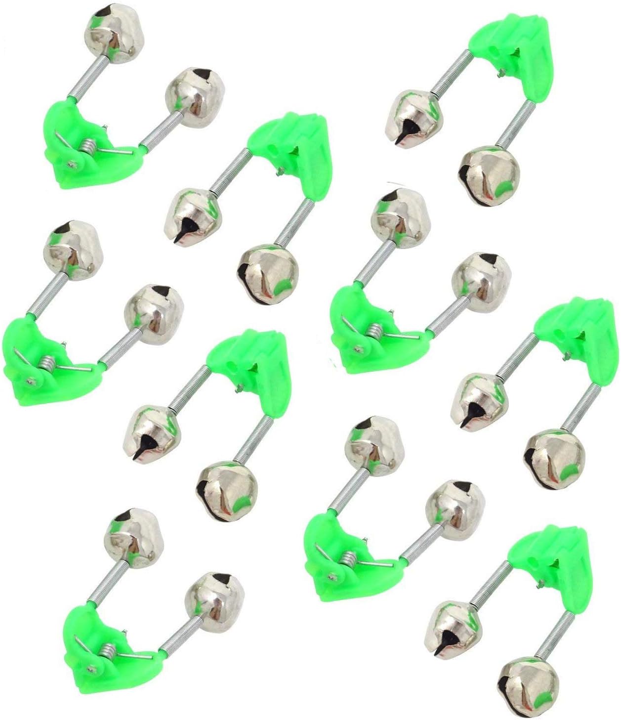 10 Pcs Dual Alert Bell Fishing Rod Alarm - Extra Loud Alarm for Ultimate Catch! 