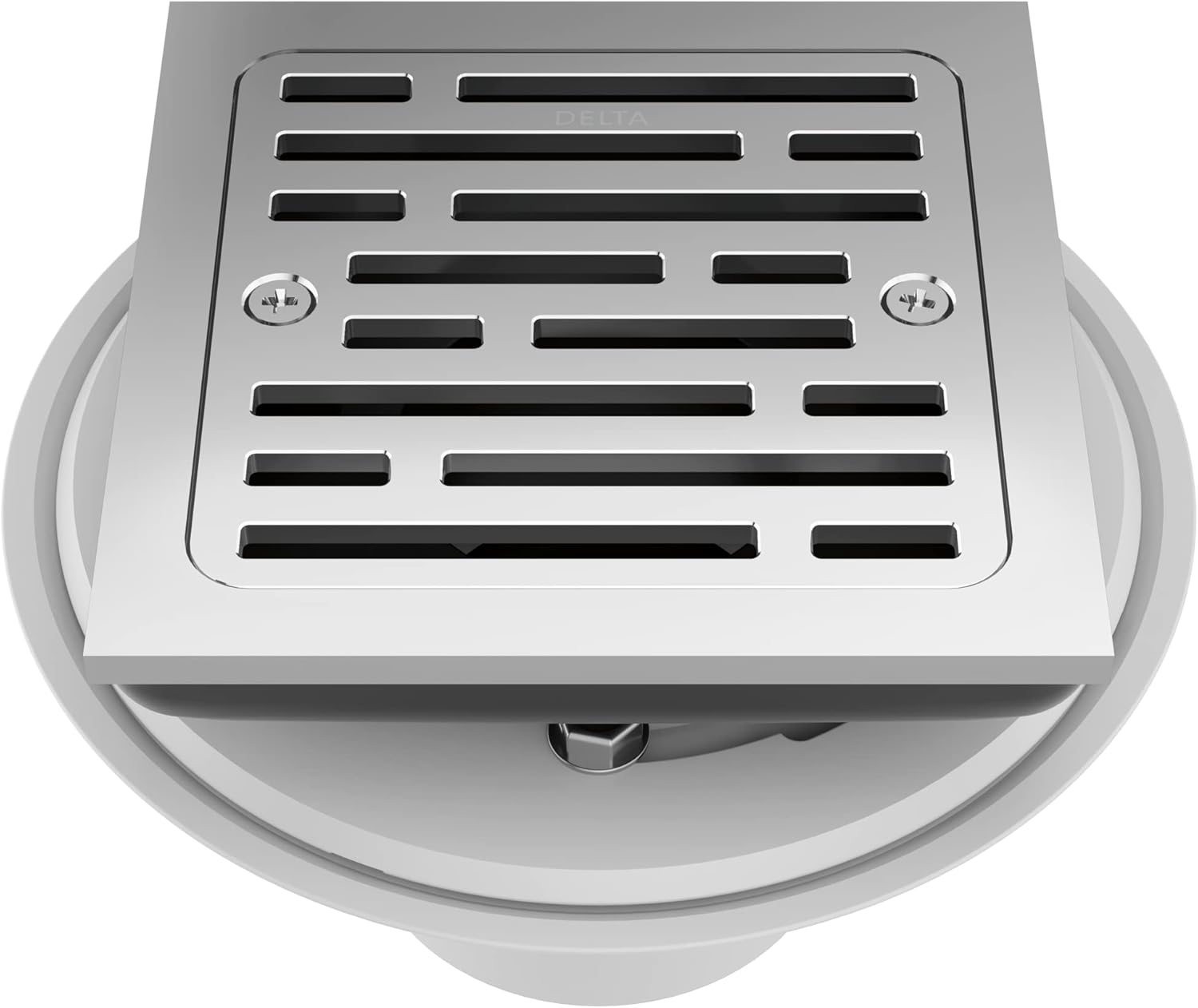 Delta DT062412 4in Tile-in Square Shower Drain - Chrome Finish