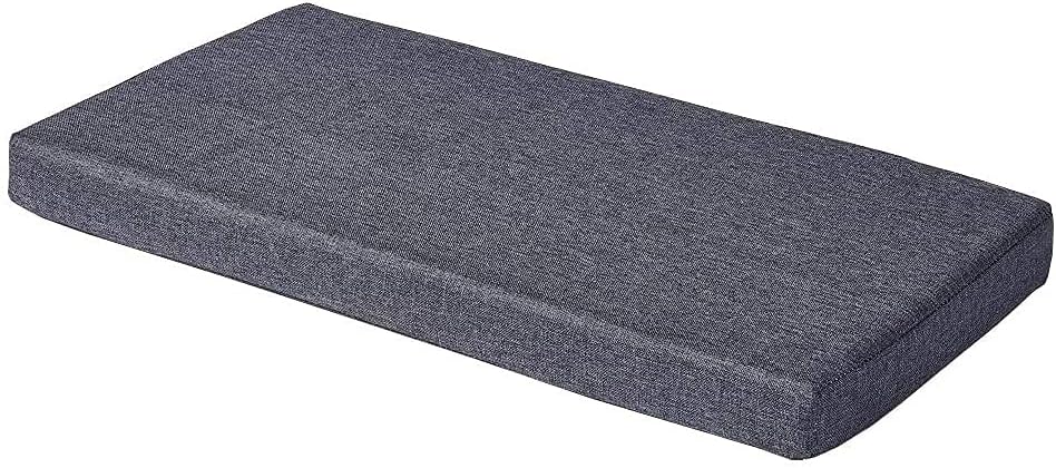 Bench Seat Memory Foam Chair Pads with Non-Slip Rubber Back