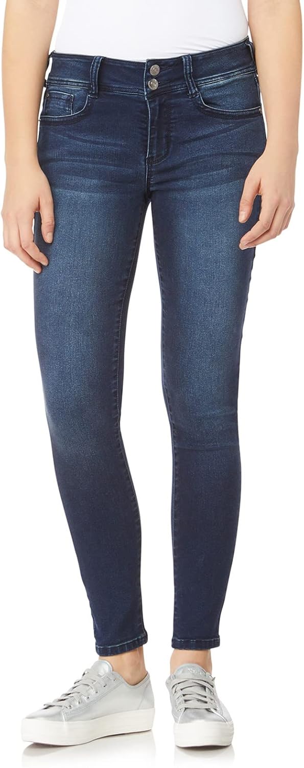 WallFlower Women's Ultra Skinny Mid-Rise Jeans for Every Body
