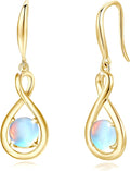 FANCIME Dangle Drop Earrings 925 Sterling Silver Infinity Gemstone