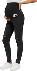 Maternity Skinny Stretch Over-Belly Jeans for Women - Slim Fit