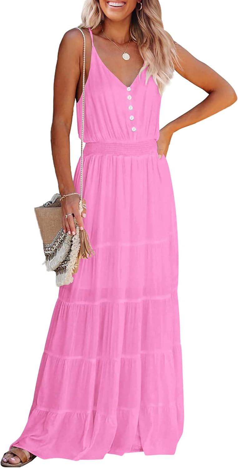 PRETTYGARDEN Summer Maxi Sundress for Women - Stylish & Flowy