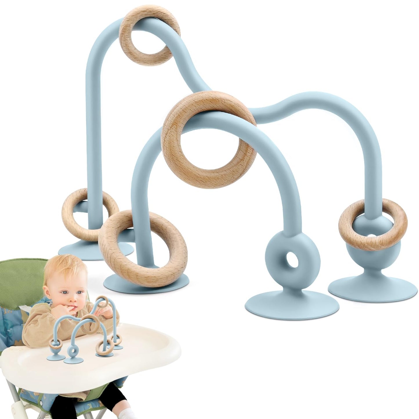 Baby Silicone Teether with Suction: Sensory Chew Toy