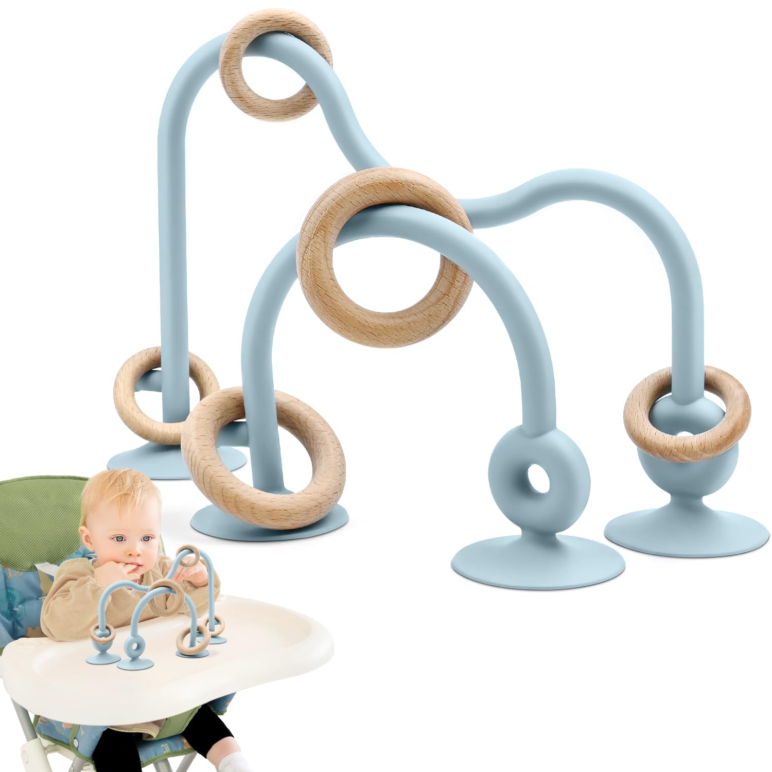 Baby Silicone Teether with Suction: Sensory Chew Toy
