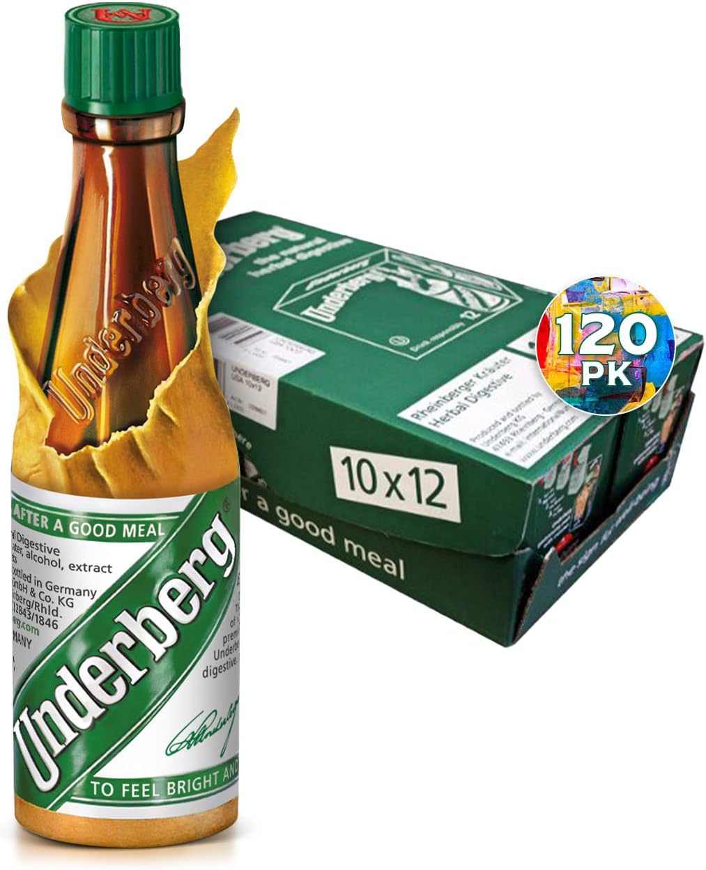 Underberg Digestive Bitters Full Case of 120 Bottles for Wellness