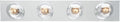Four-Light Bath Bar Chrome Vanity Light - Compact Brightness