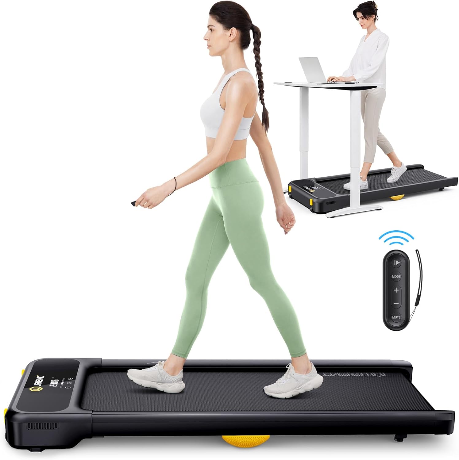 Portable Desk Treadmill with Double Shock Absorption