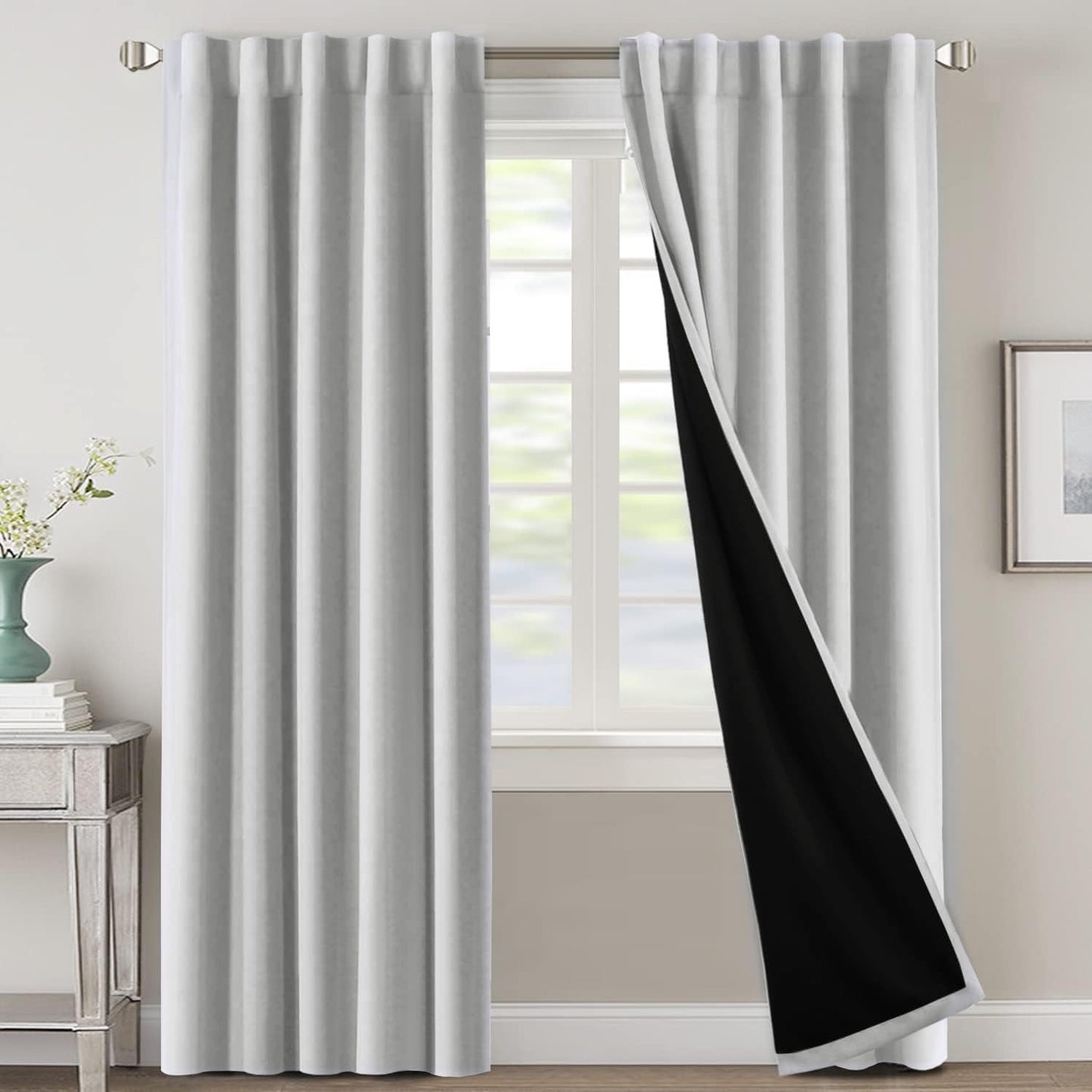H.VERSAILTEX 100% Blackout Curtains for Full Room Darkening