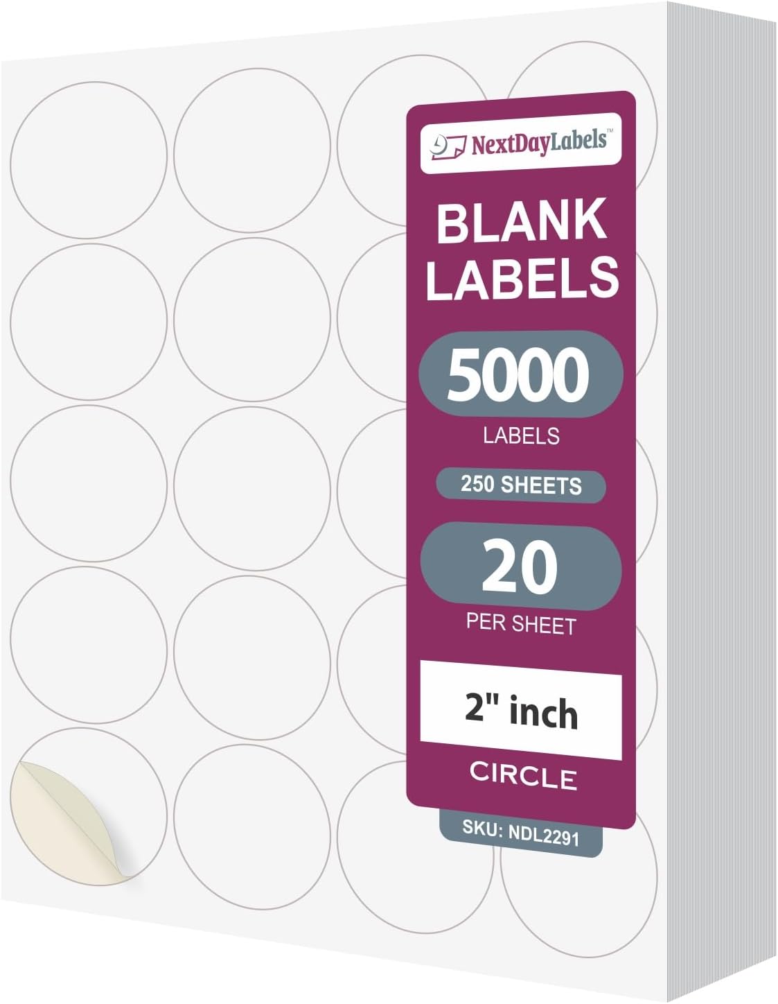 2 Inch Round Stickers for Crafting and Labeling Needs