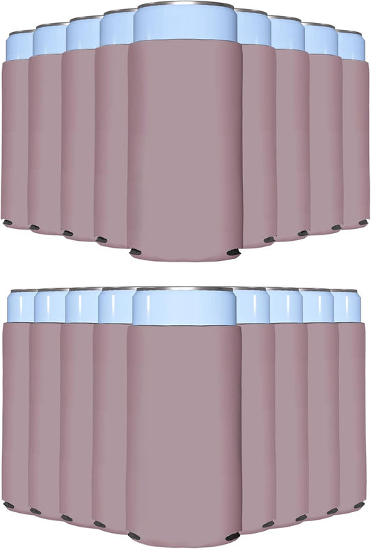 Dusty Rose Blank Slim Can Cooler Sleeves for Custom Events