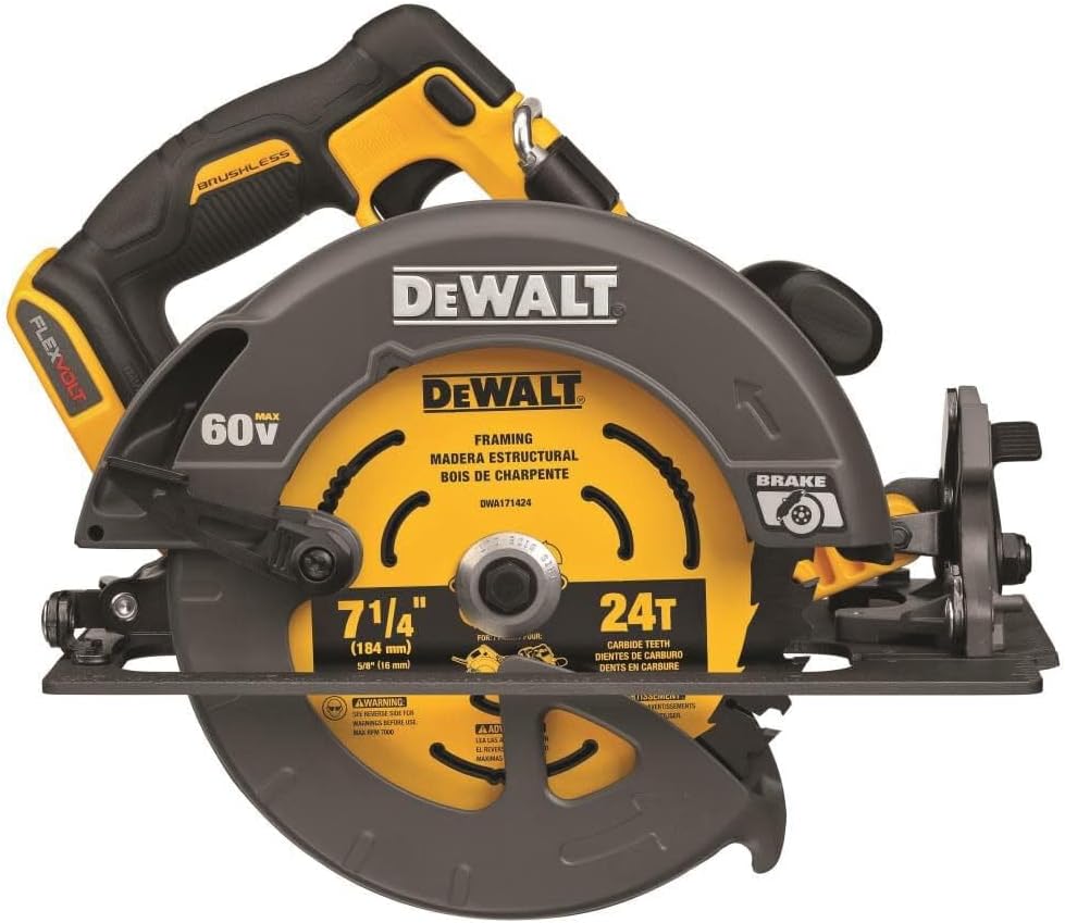 DEWALT FLEXVOLT 60V MAX Circular Saw with Brake, 7-1/4-Inch