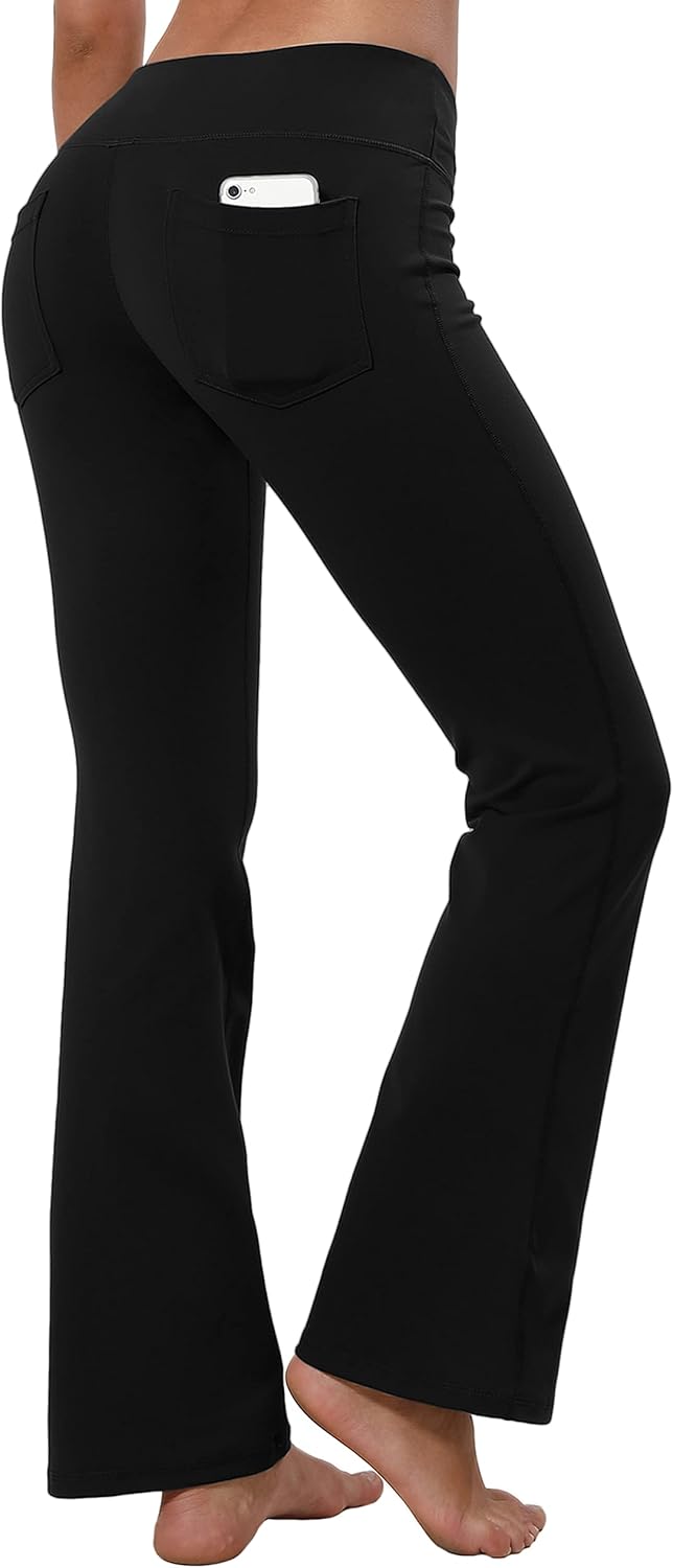 BUBBLELIME Bootcut Yoga Pants: High Waist Tummy Control Flare