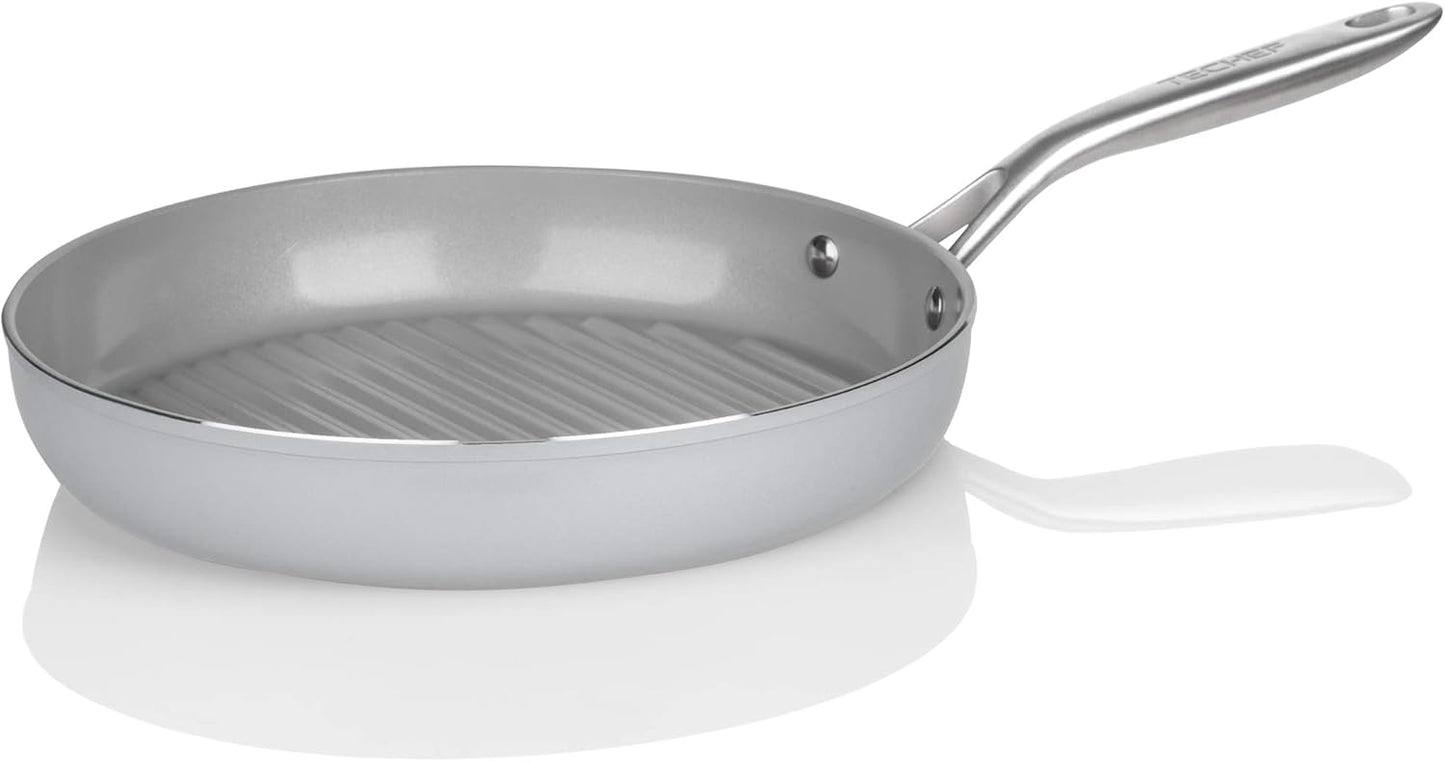 TECHeF CeraTerra 12-in Ceramic Nonstick Grill Pan for Perfect Cooking