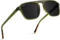 Mens Polarized Aviator One-Bridge Square Sunglasses - Medium/Large Fit