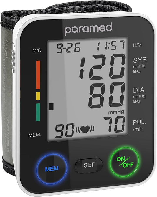 Paramed Wrist BP Monitor: Detects Irregular Heartbeat