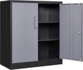 Metal Storage Cabinet with Doors and Shelves 36in - Secure Heavy-Duty