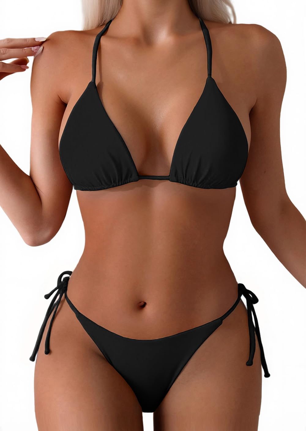 Tainehs Sexy Halter Bikini - Flattering Tie Bottoms