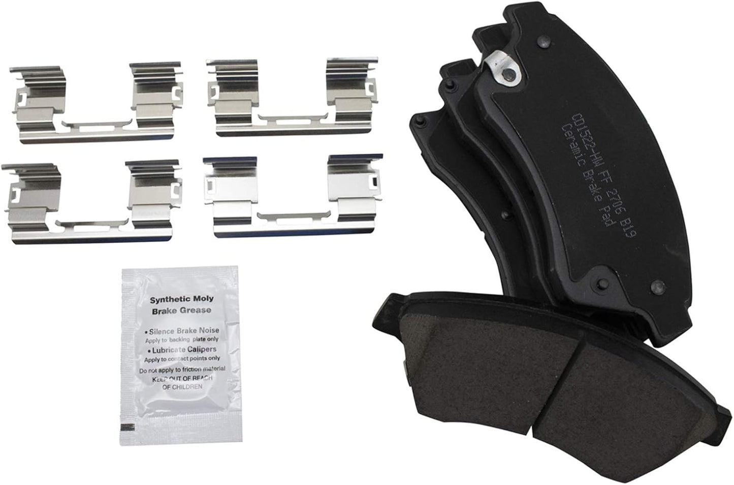 TRQ Front Brake Pads Ceramic for 2011-2015 Chevrolet Cruze