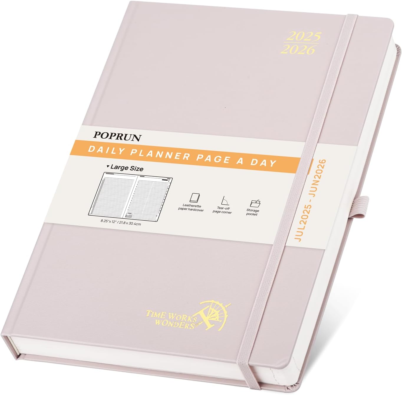 POPRUN 2025-2026 Daily Planner for Organized Scheduling