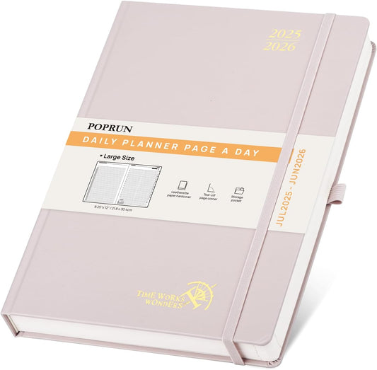 POPRUN 2025-2026 Daily Planner for Organized Scheduling