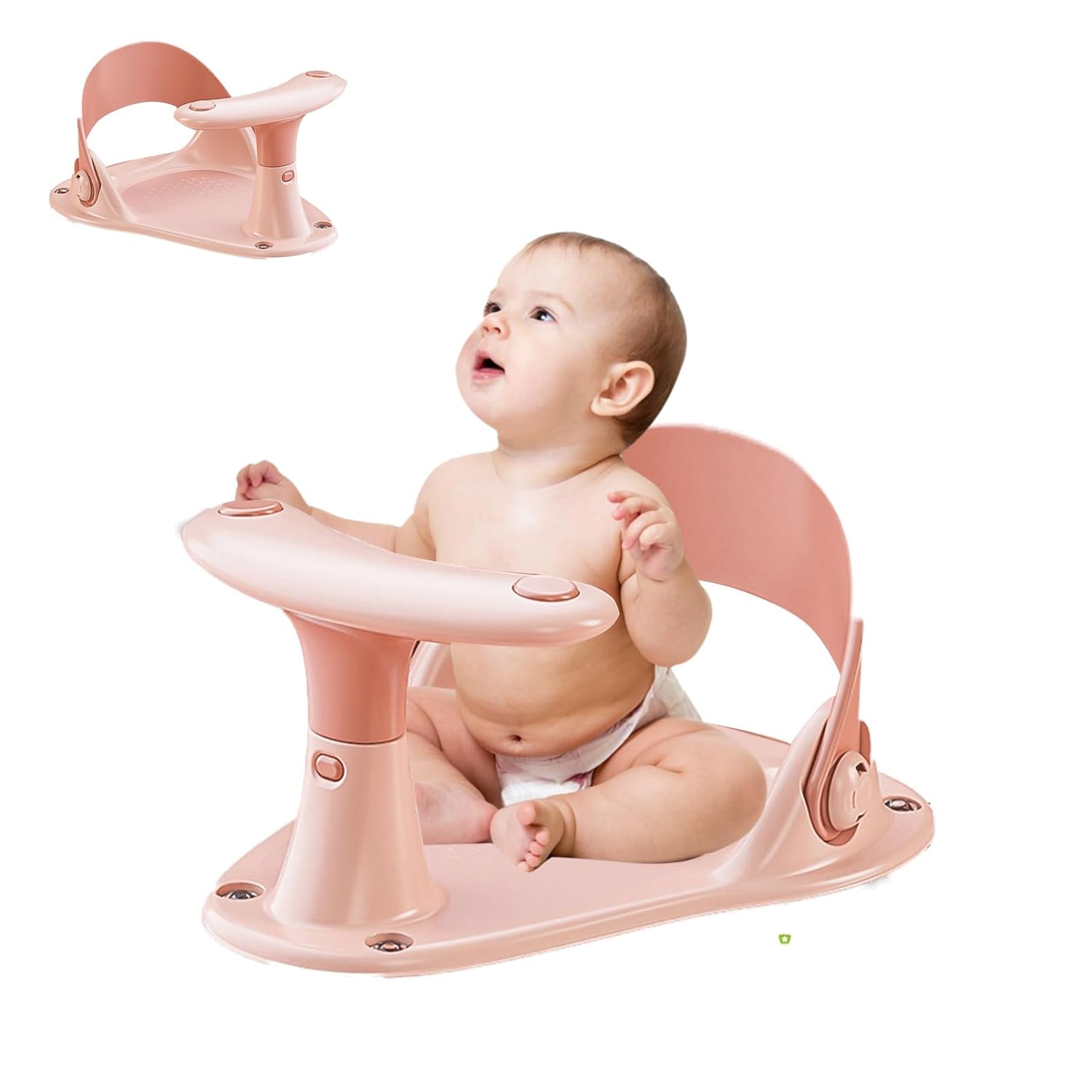 Baby Bath Seat with Water Thermometer for Safe Infant Bathing