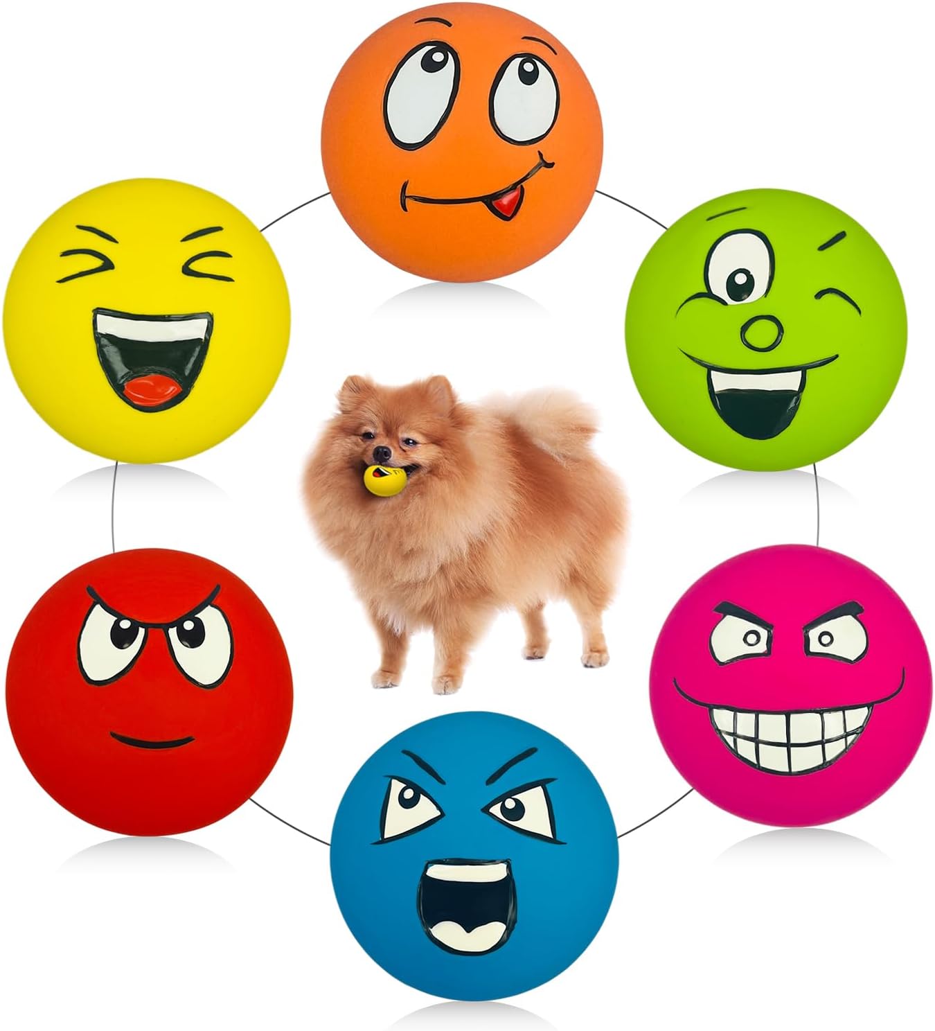UTOMING 6PCS Small Dog Squeaky Toys for Happy Pups