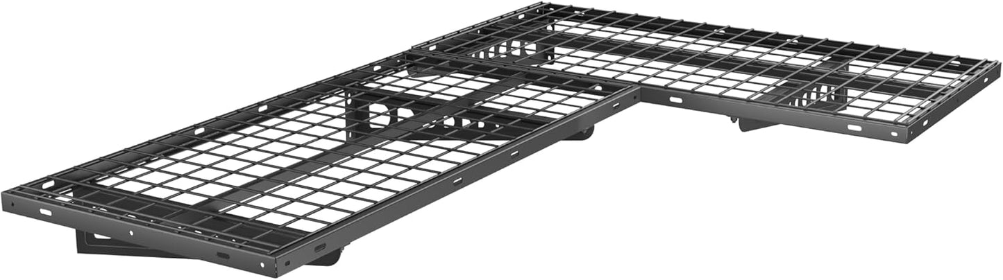 FLEXIMOUNTS 2 Pack 2x4ft Corner Wall Shelving for Garage Storage
