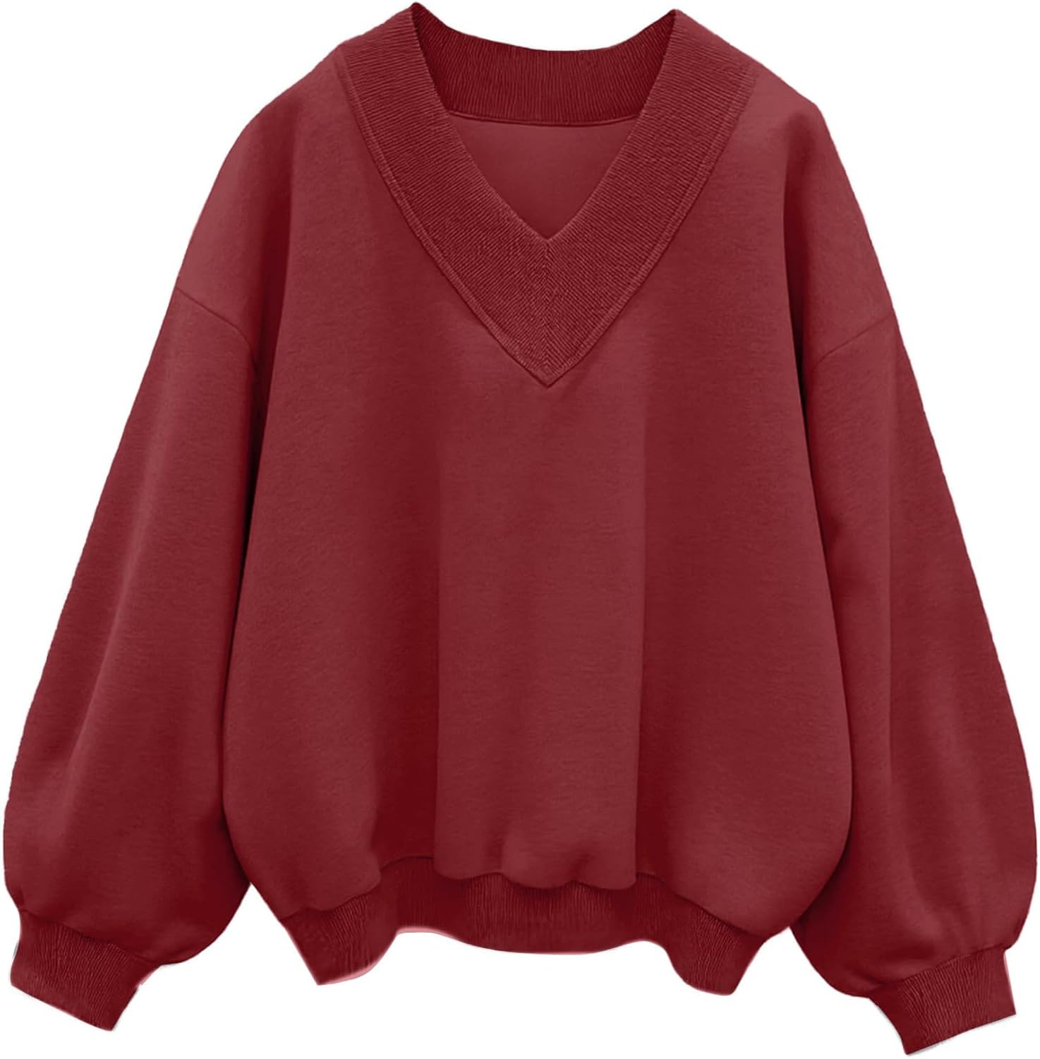 Hilinker Womens V Neck Oversized Sweatshirts for Casual Style