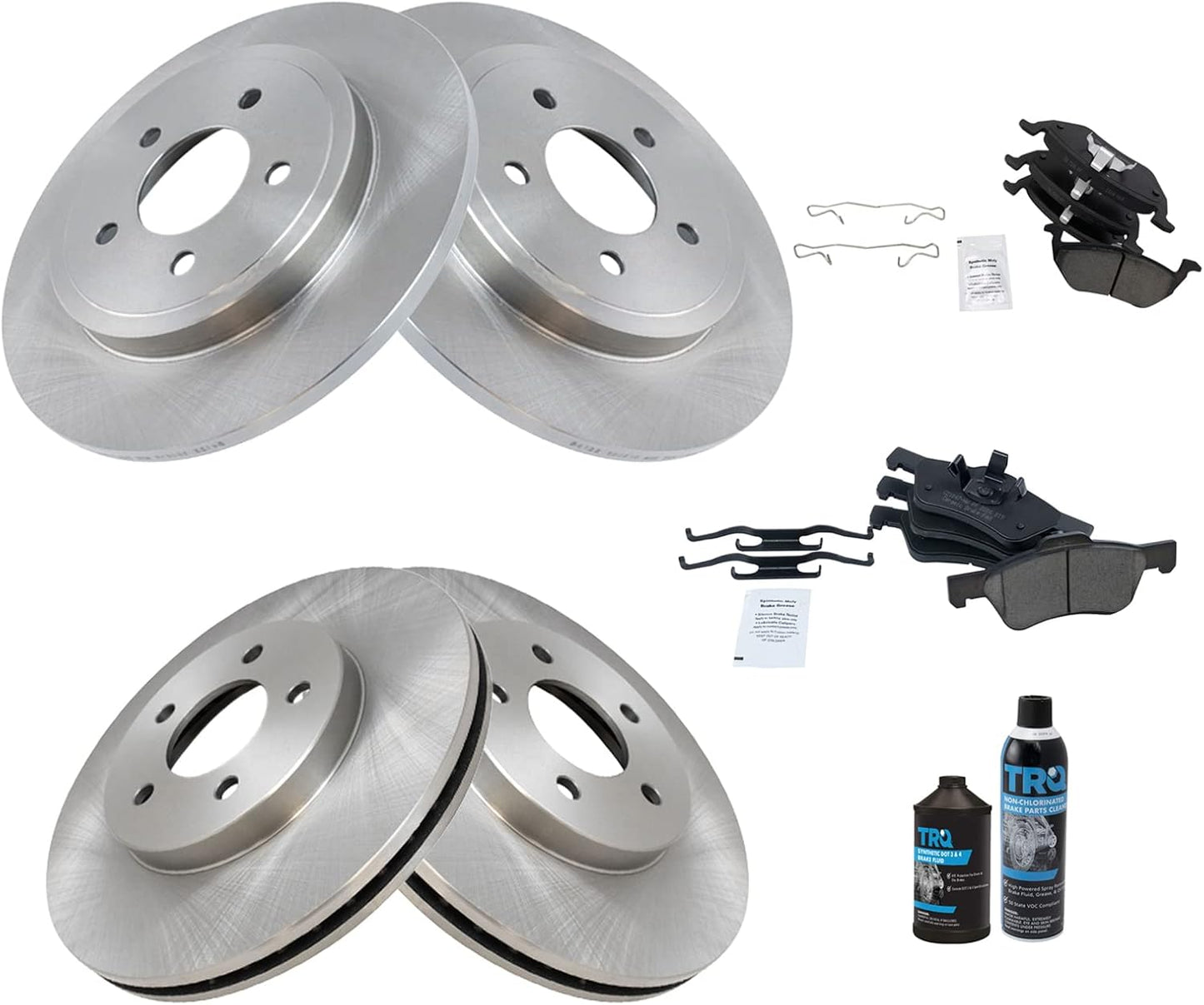 TRQ Brake Pad & Rotor Kit for 2005-2008 Ford Escape & More