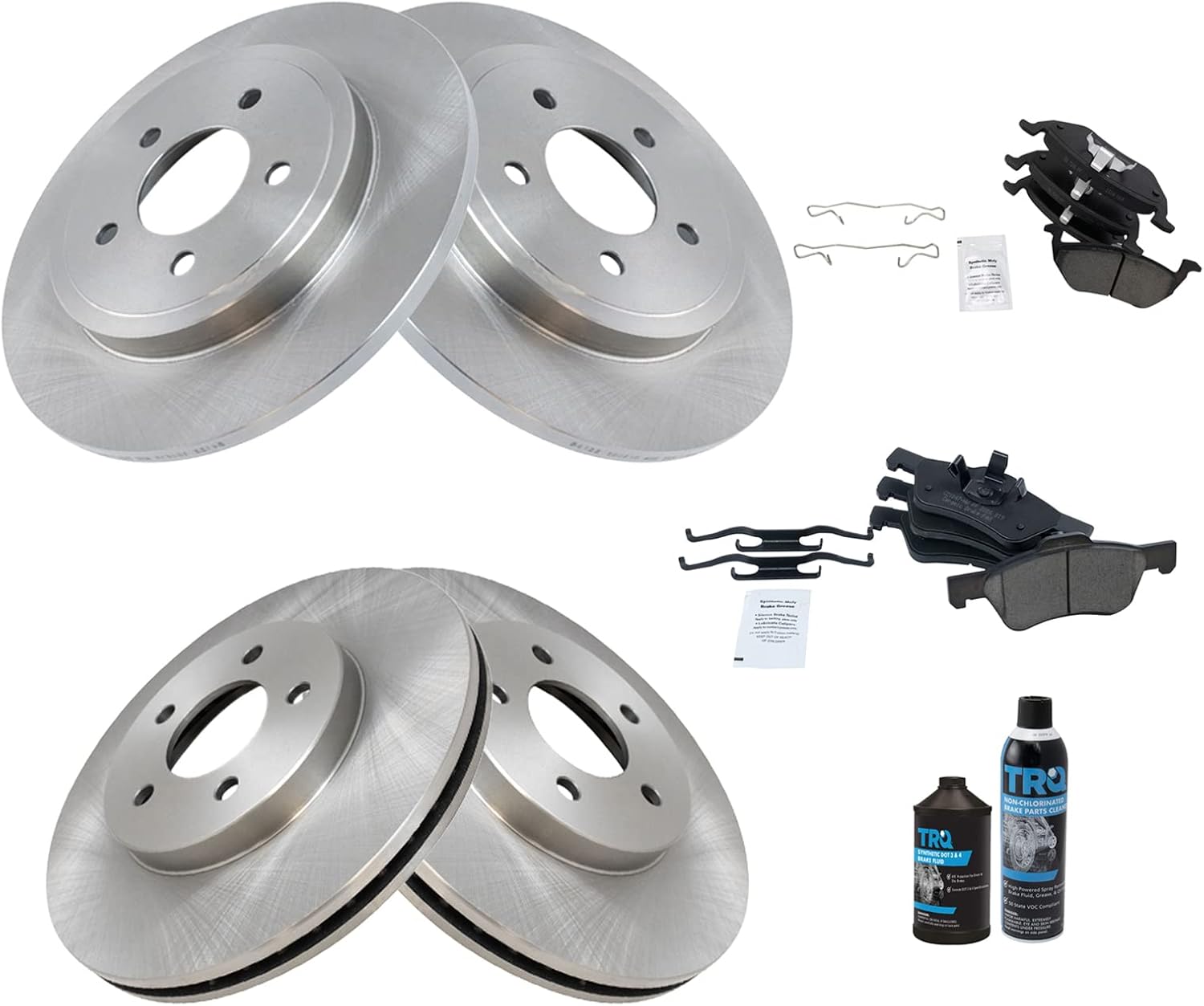 TRQ Brake Pad & Rotor Kit for 2005-2008 Ford Escape & More