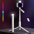 50ft Selfie Stick for iPhone & Cell Phone with Light - Portable 6-in-1
