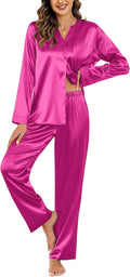 Ekouaer Silk Pajamas For Women 2 Piece Set Satin Pjs - Soft