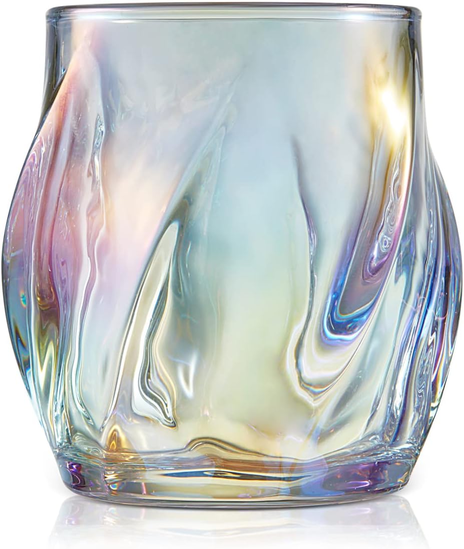 Colorful Twisted Whiskey Glasses Set - Enhance Your Drinking Experience!