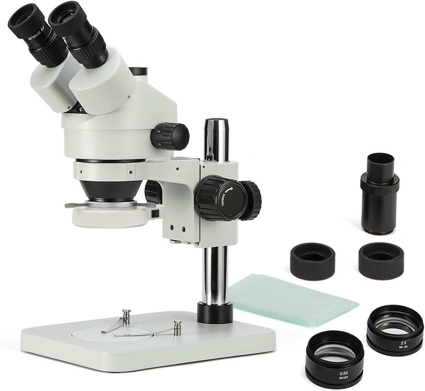 Professional Trinocular Stereo Zoom Microscope with LED Light
