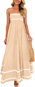 PRETTYGARDEN Women's 2025 Summer Flowy Maxi Dress - Flattering Casual