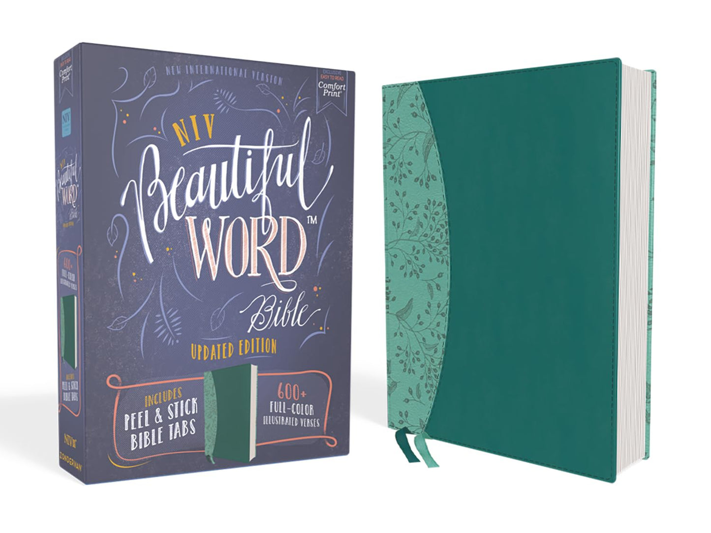 NIV Beautiful Word Bible with Peel/Stick Tabs for Easy Use